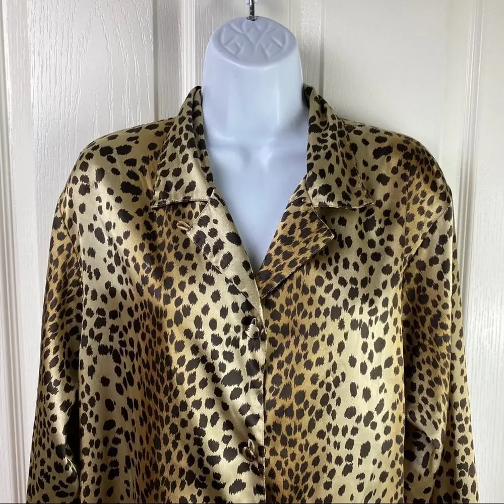 Victoria’s Secret Leopard Pajama Sleep Shirt M